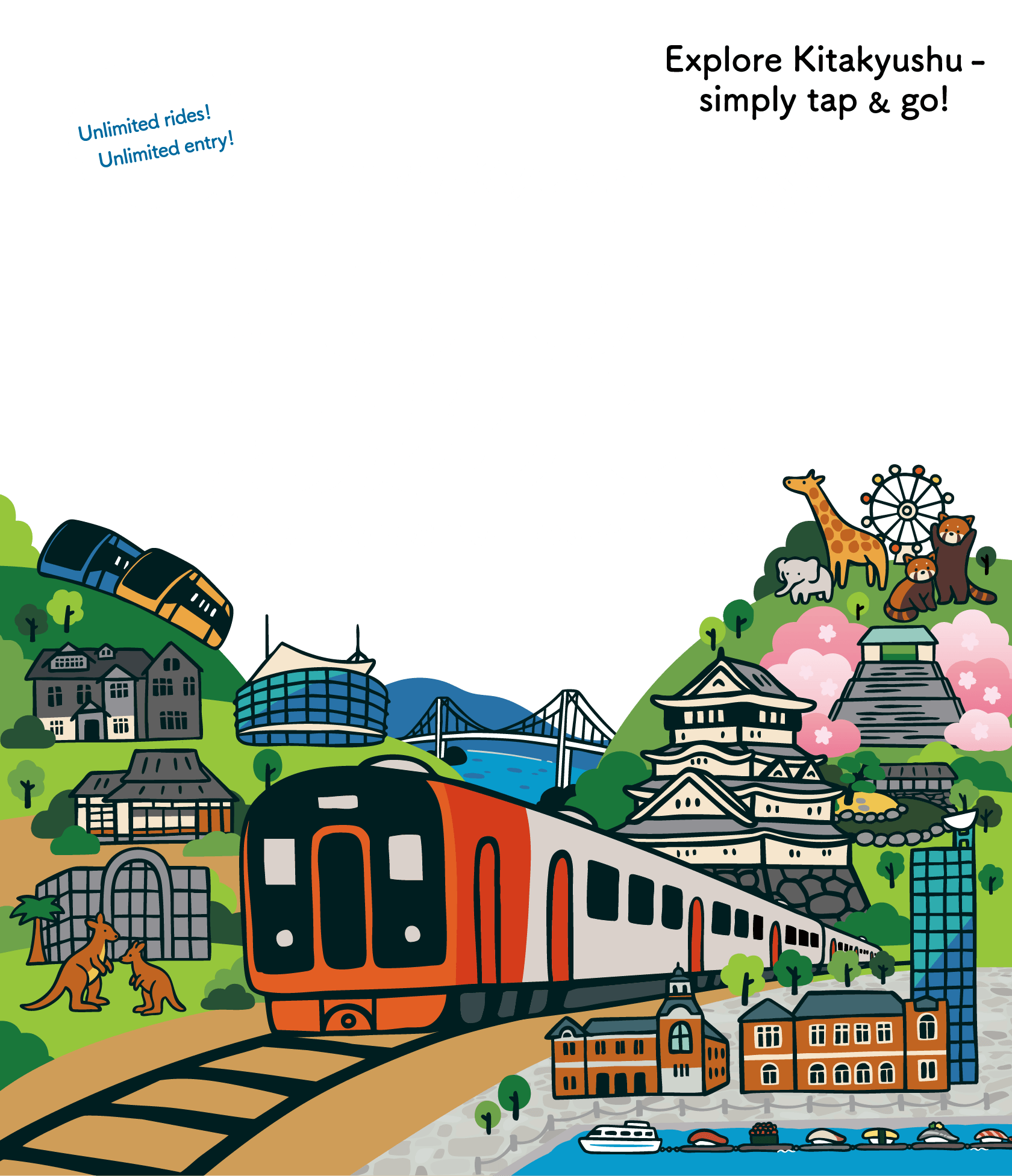 タッチするだけ、北九州を自由に。北九州周遊パス